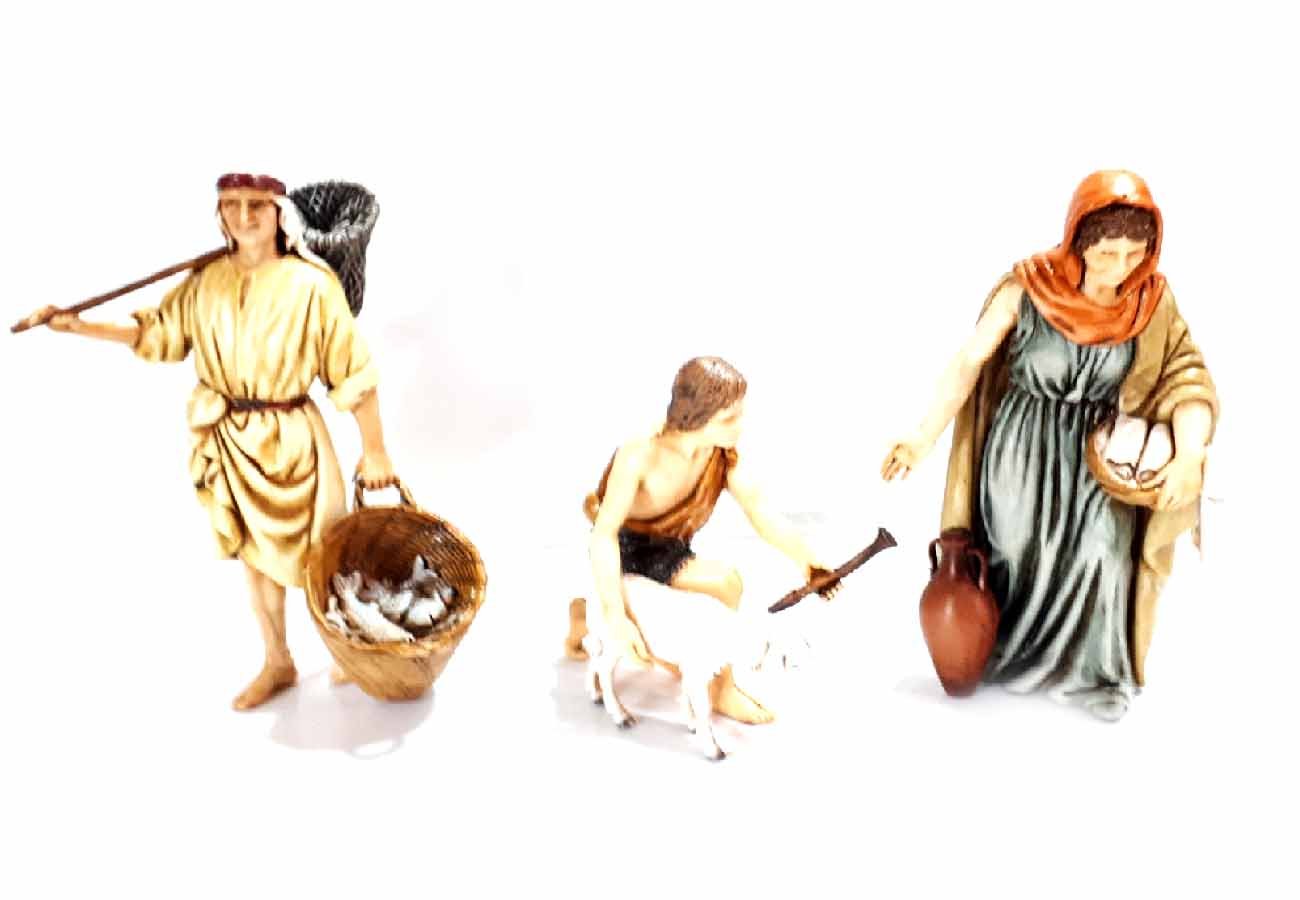 Sie erhalten 23 Hirten aus Kunststoff LANDI Höhe 13 cm Geburt Maria Giuseppe Jesu Engel Bue Esel Hirten für Krippe S. GREGORIO ARMENO erhalten Sie einen kostenlosen Schlüsselanhänger