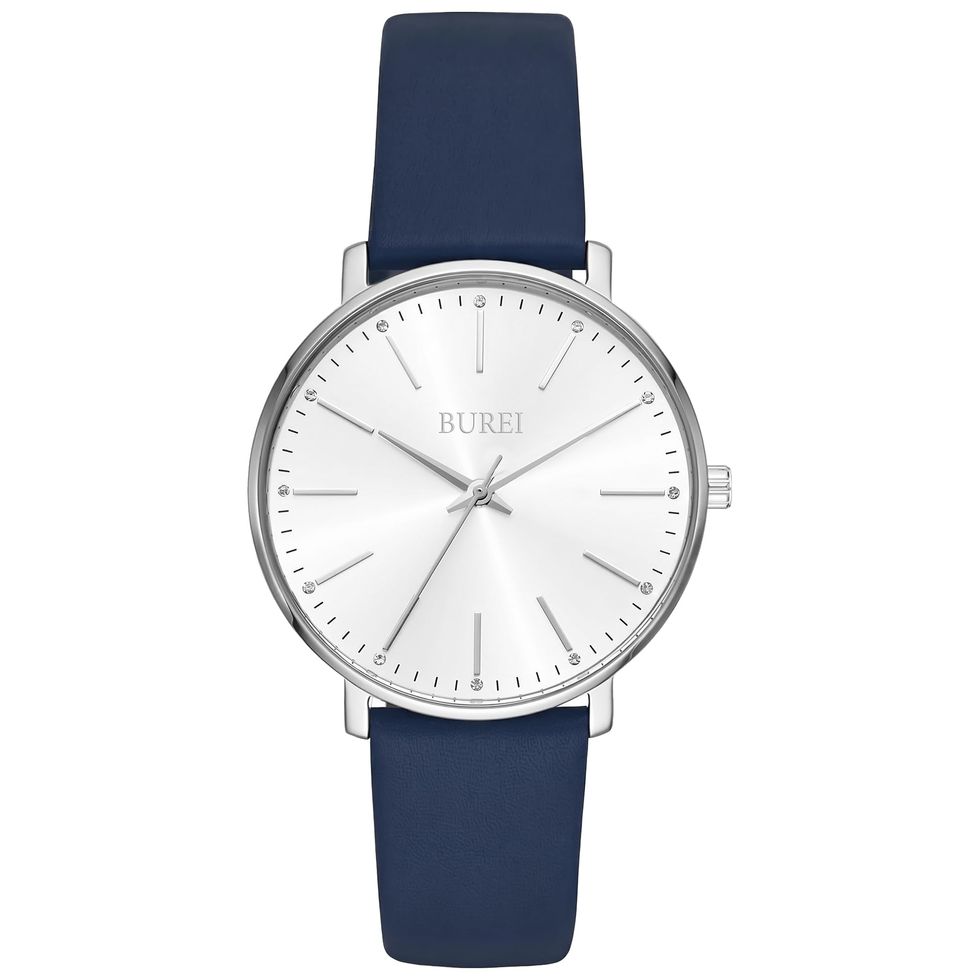 BUREI Frauen Uhren Mode Minimalistisch Analog Leder Quarz Wasserdicht Uhren für Frauen
