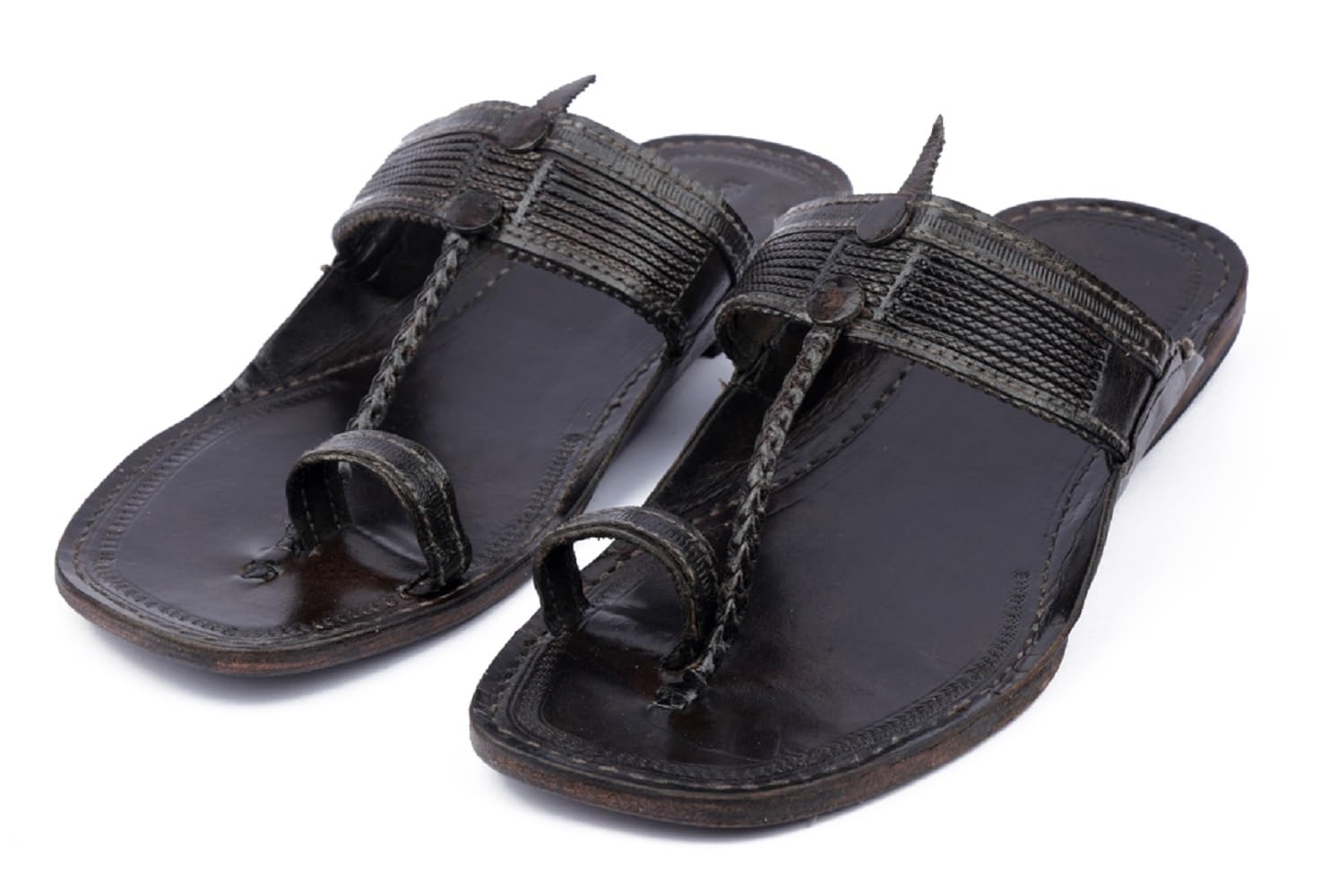KORAKARI Mens Kolhapuri Chappal Elegant Brown Stylish Durable Smooth Comfortable Flip Flops Anti Slip Design Sandals Sevan Leather Braided Handcrafted Slippers Traditional Indian Footwear (UK-08) (B0BHJ42X5G) Amazon Price History, Amazon Price Tracker