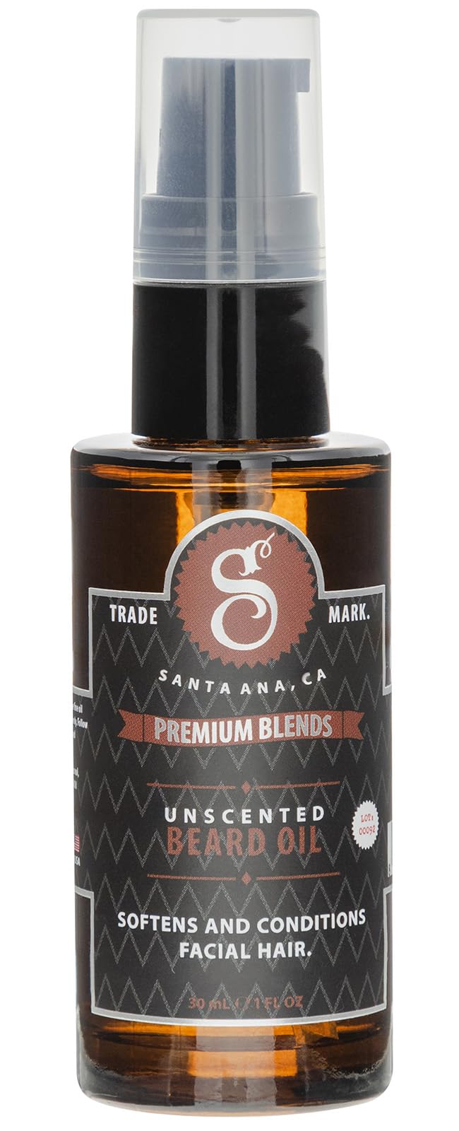 Suavecito Premium Blends Unscented Beard Oil Moisturises and Softens 30ml