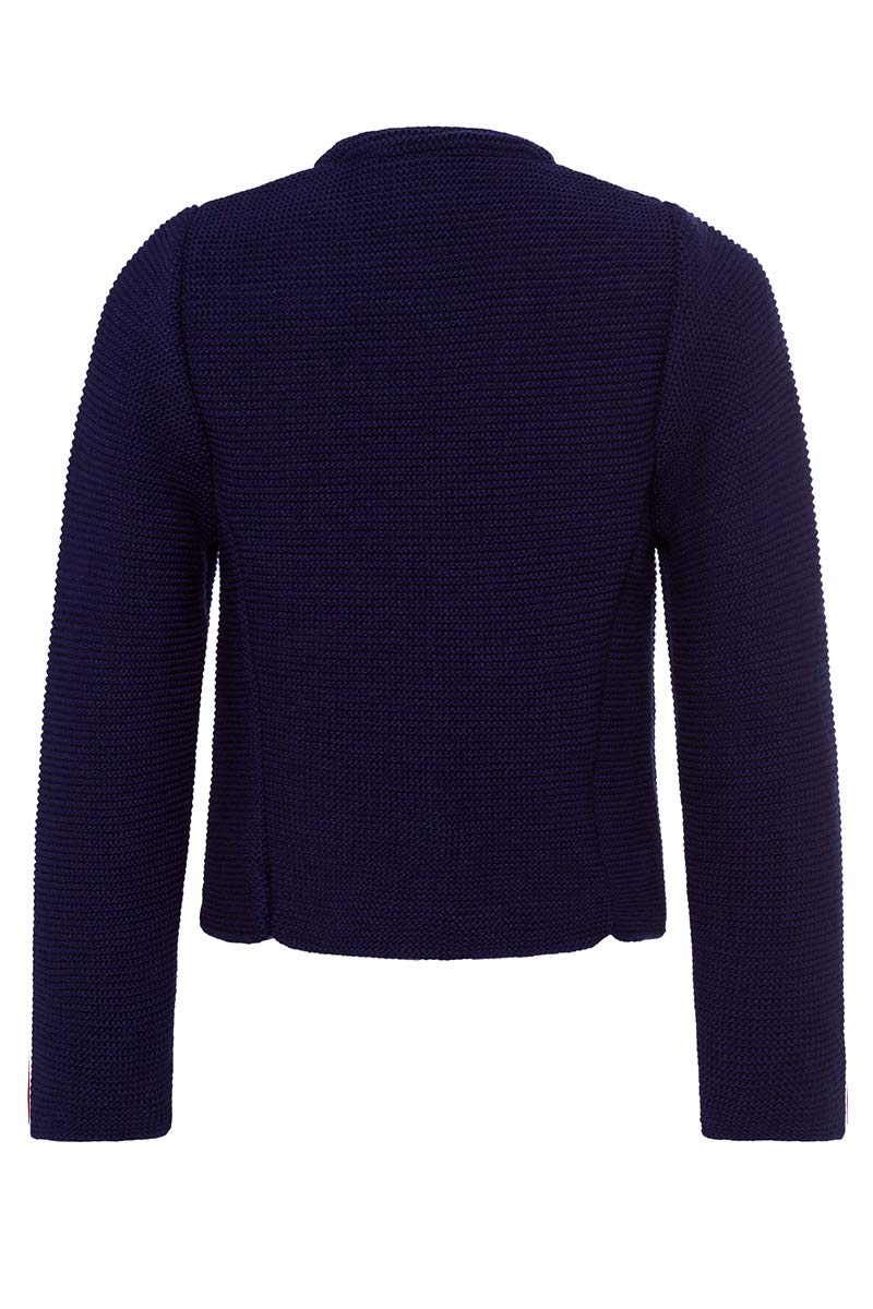 Isar-Trachten Marina 002386 - Chaqueta de punto para niña, color azul oscuro