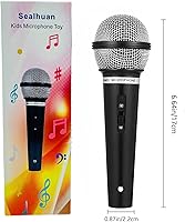 Vista 7 de Micrófono de juguete para niños - Micrófono falso de plástico para pretensión, accesorio de disfraz para Halloween, Navidad, cosplay, regalos