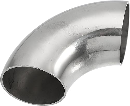 X AUTOHAUX 1 unids OD 1.5 pulgadas 90 grados 0.047 in espesor mandril codo curva SS304 tubo de acero inoxidable tubo de escape codo para coche