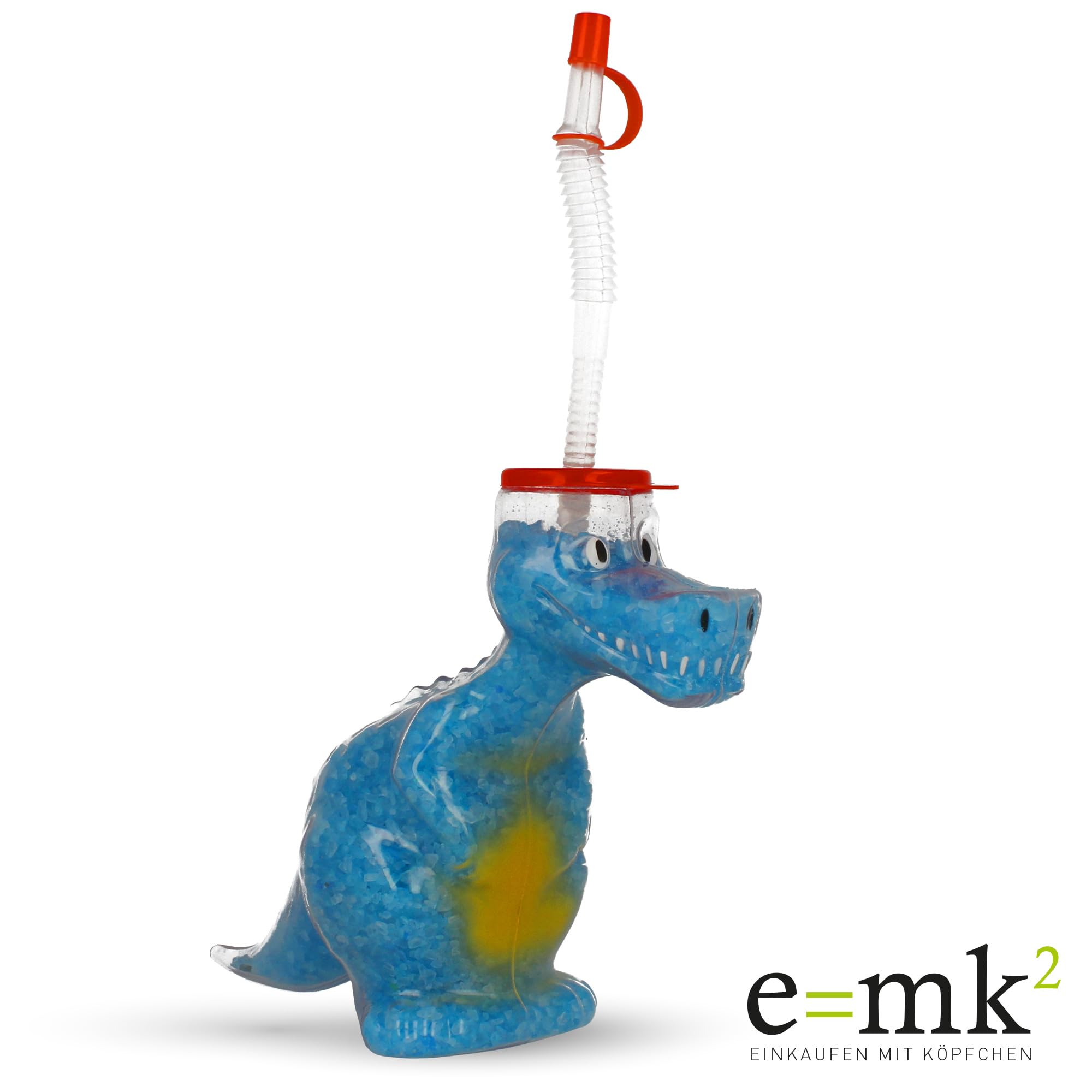 Dino Yardcup 0,6 l – 10 x kubek wielokrotnego użytku w kształcie dinozaura, kubek dla dzieci z pokrywką i otworem do picia, nie zawiera BPA, na slush, napoje bezalkoholowe i wydarzenia, idealny dla