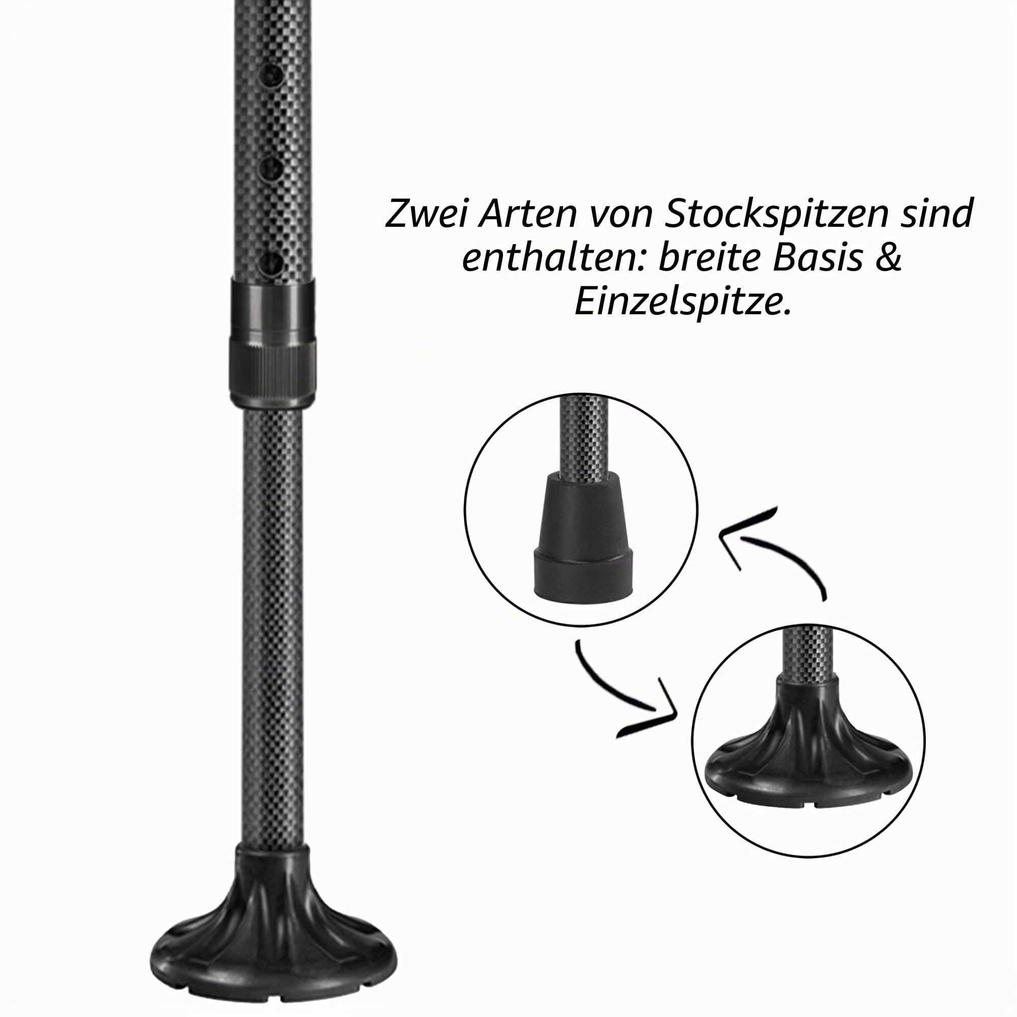 Asterom Carbon Fiber Cane - Lightweight, Ergonomic, Adjustable - Walking Canes for Men & Women, Carbon Walking Cane, Cool Walking Sticks for Seniors