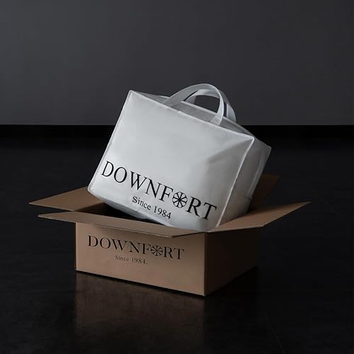 Miniatura 6 de DOWNFORT Lujoso edredón de fibra de ganso blanco húngaro 100% húngaro, relleno de edredón esponjoso tamaño individual, edredón de cama de calidad de