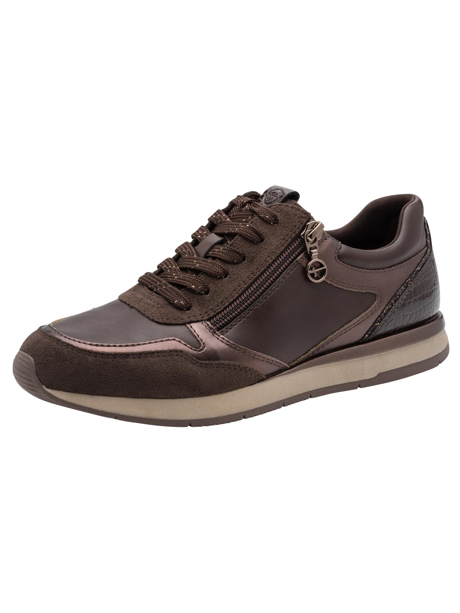 Tamaris Women's Low Flat Trainers, Brown (Mocca Comb), 41