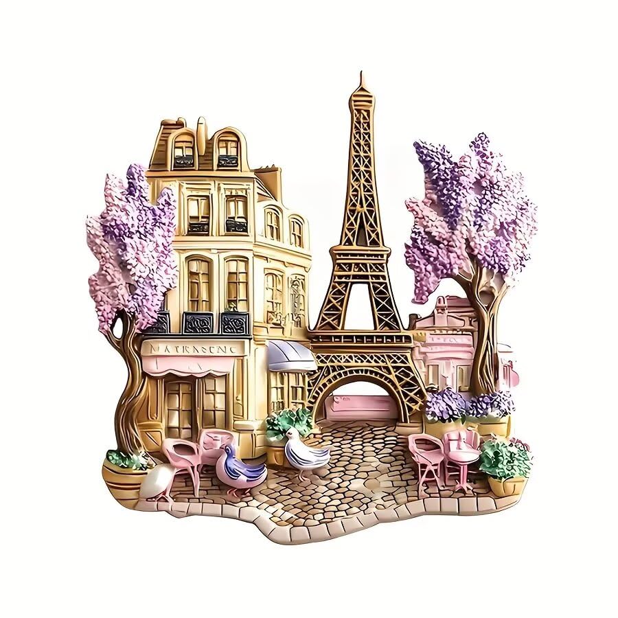 Imán decorativo de acrílico Torre Eiffel París miniatura 2
