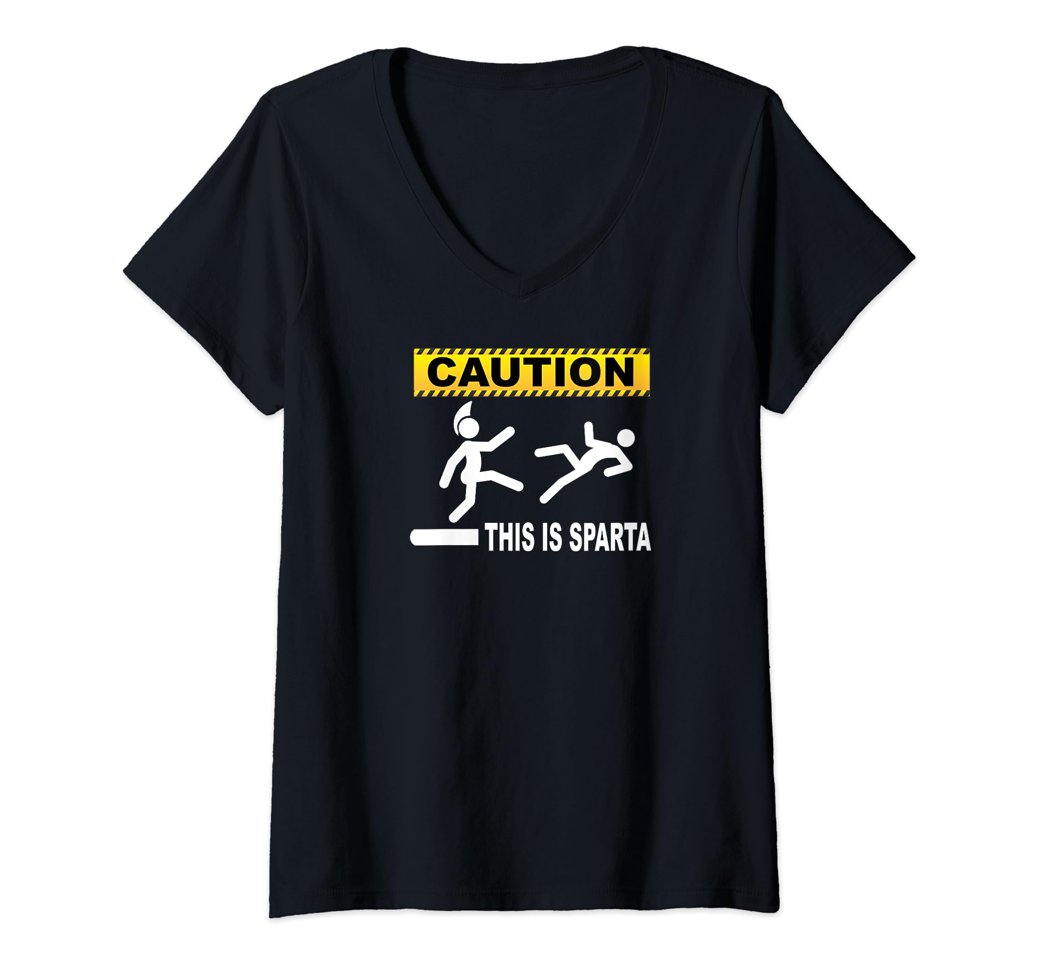 Sparta T ShirtCaution This Is Sparta - Humorous T Shirt V-Neck T-Shirt