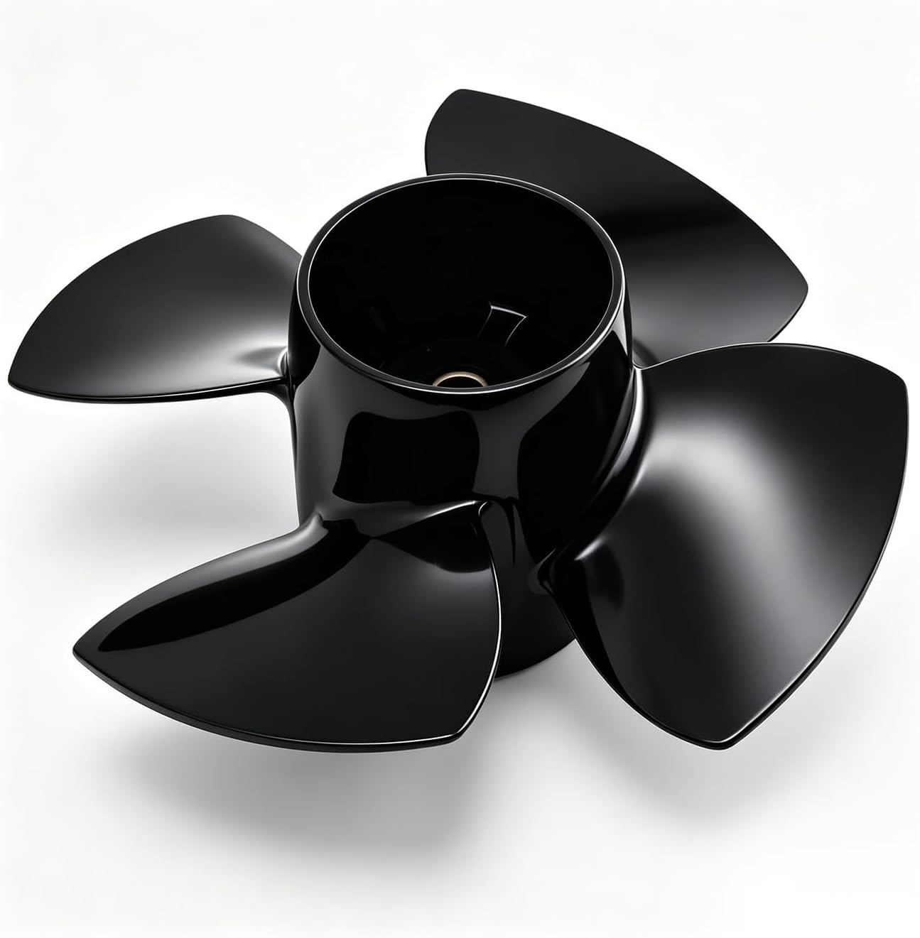 Boat Propeller High Thrust 10"x5" 10"x7" 10"x9" Pitch 13 Spline Tooth for BRP Johnson Evinrude OMC Stern Drive 8/9.9/15 HP Outboard Engines, 4-Blade Aluminum Boat Motor Props