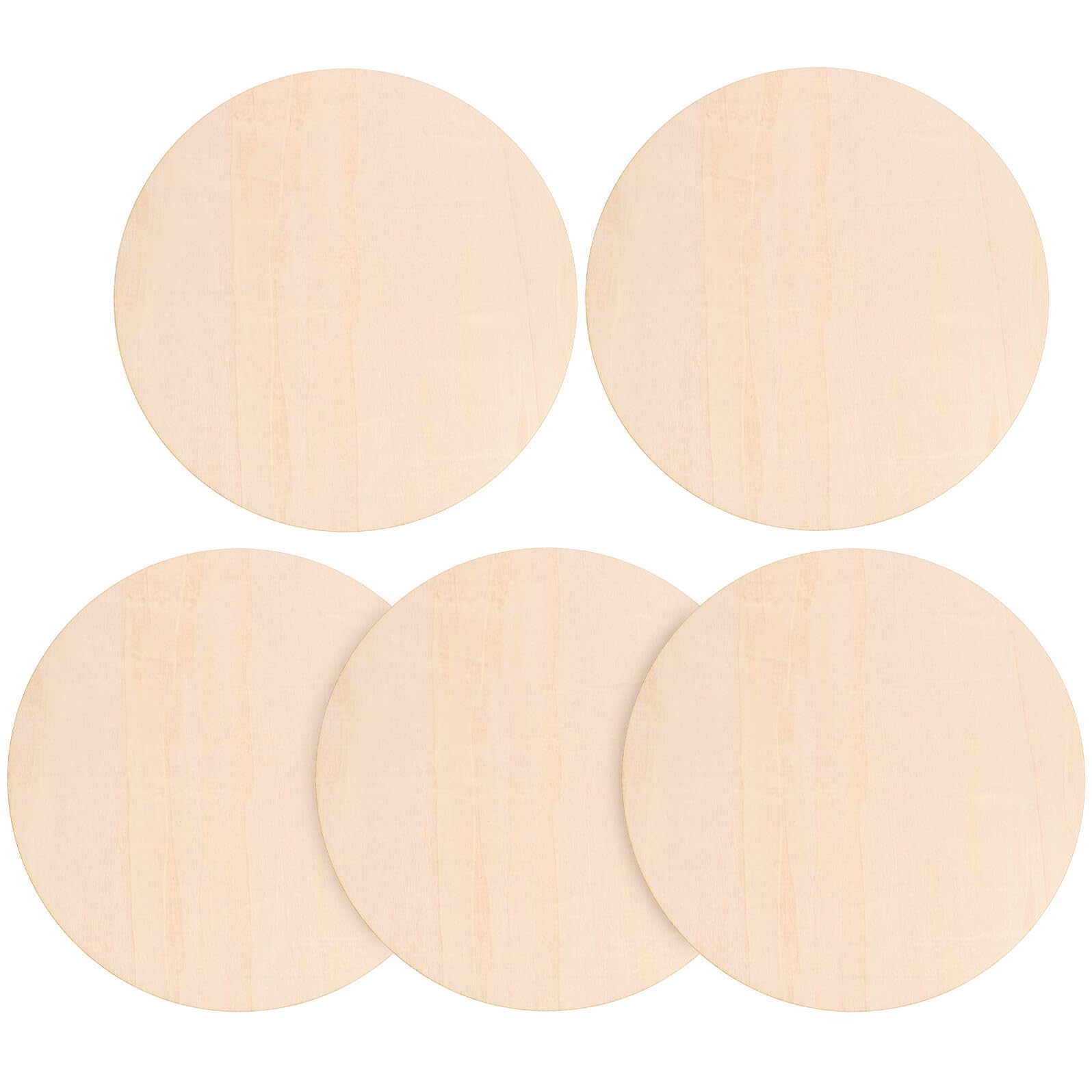 Mipcase 5pezzi Fette Di Legno Ronde Non Finite Ornamenti in Legno Grezzo Fai Da Te Per Pittura e Progetti Artigianali
