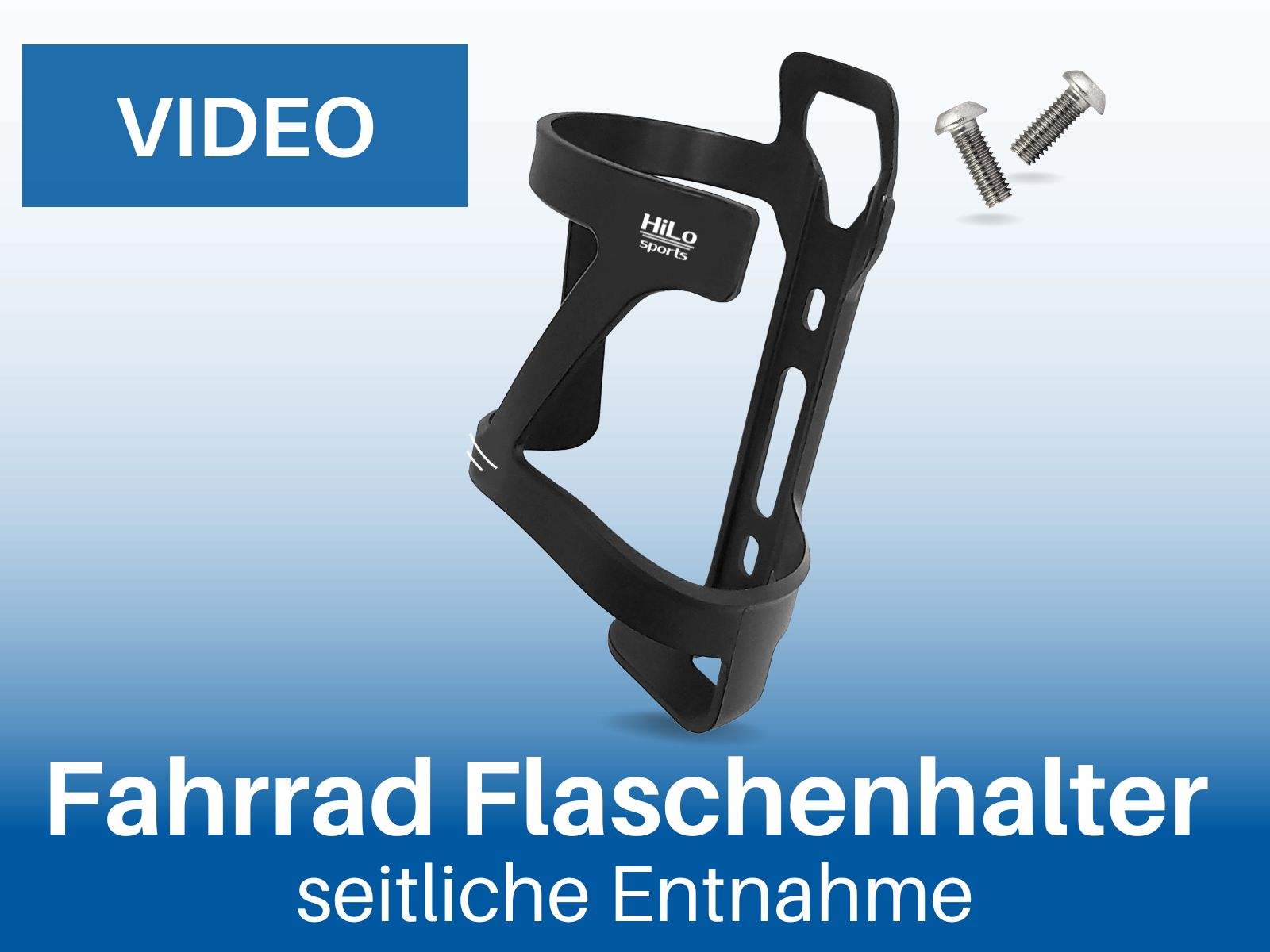HiLo sports Fahrrad Flaschenhalter seitliche Entnahme - Ultraleichter Fahrrad Getränkehalter [33 Gramm]