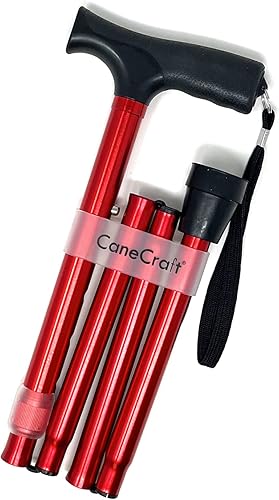 Bastón plegable de diseñador para hombres y mujeres, bastón ligero ajustable con mango Fritz y correa para la muñeca