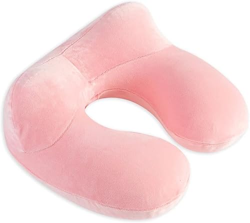 Miniatura 3 de Almohada inflable de viaje, soporte para el cuello para viajes, aviones, automóviles y oficinas con bolsa de transporte compacta, funda lavable de