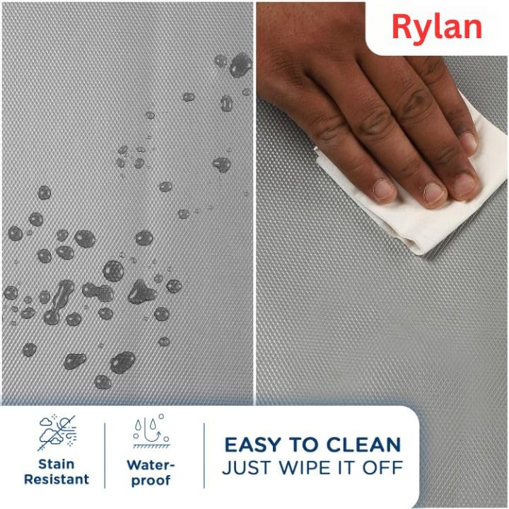 Image of Rylan (45 cm x 5 m) Multipurpose Anti-Slip Mat, Sheet for Fridge, Kitchens, Cupboard, Drawers, Shelf Liner | Super Strong EVA, Water Resistant (Diamond Texture, Grey)