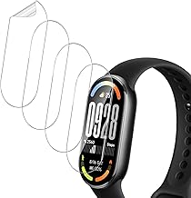 Holilo 4 Pièces TPU Protection Écran pour Xiaomi Smart Band 10, 9H Dureté Anti-Rayures 3D Couverture Complète HD sans Bulles Protecteur d'écran en- Transparent