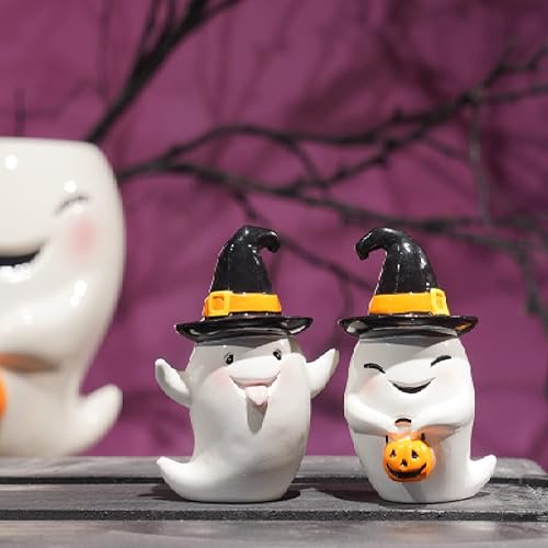 Miniatura 3 de Newman House Studio Decoraciones de Halloween, estatuas de fantasma, figuras coleccionables, decoración de Halloween, para interiores, linda