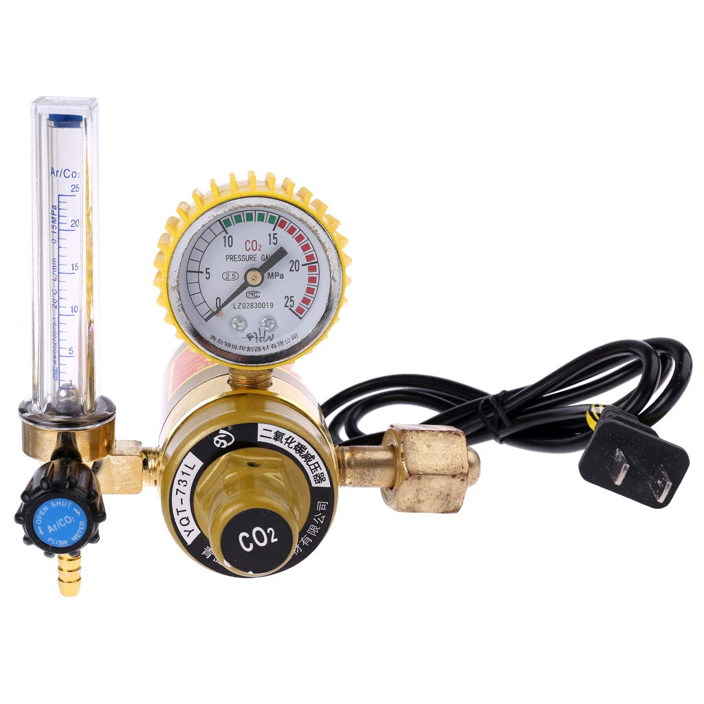Tanmo Pressure Reducer Co2 Pressure Regulator Carbon Dioxide Pressure Reducer Electric Heating Heated Pressure Gauge 220V