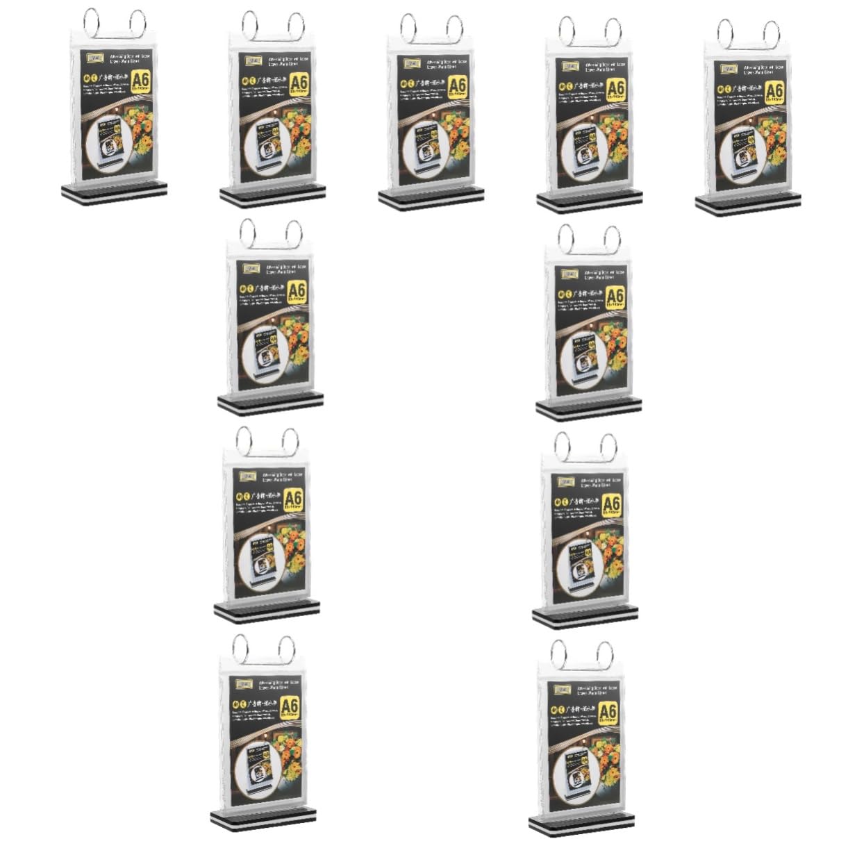 SHINEOFI 11piezas Soporte De Menú Vertical Con Base Para Restaurantes Exhibidor De Carteles y Anuncios Para Mesas Display Para Cafés y Celebraciones