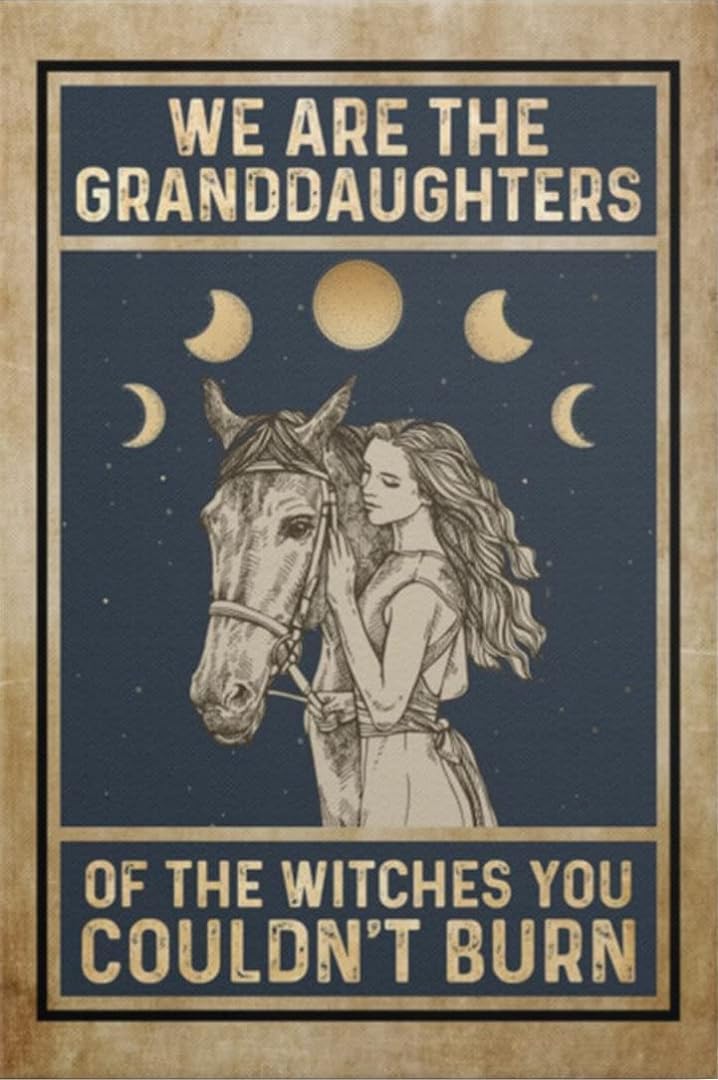 Bioprocess Metal Tin Retro Sign We Are Granddaughters Of The Witches You Couldn?¡¥T Burn Poster Thanksgiving 8x12 inch