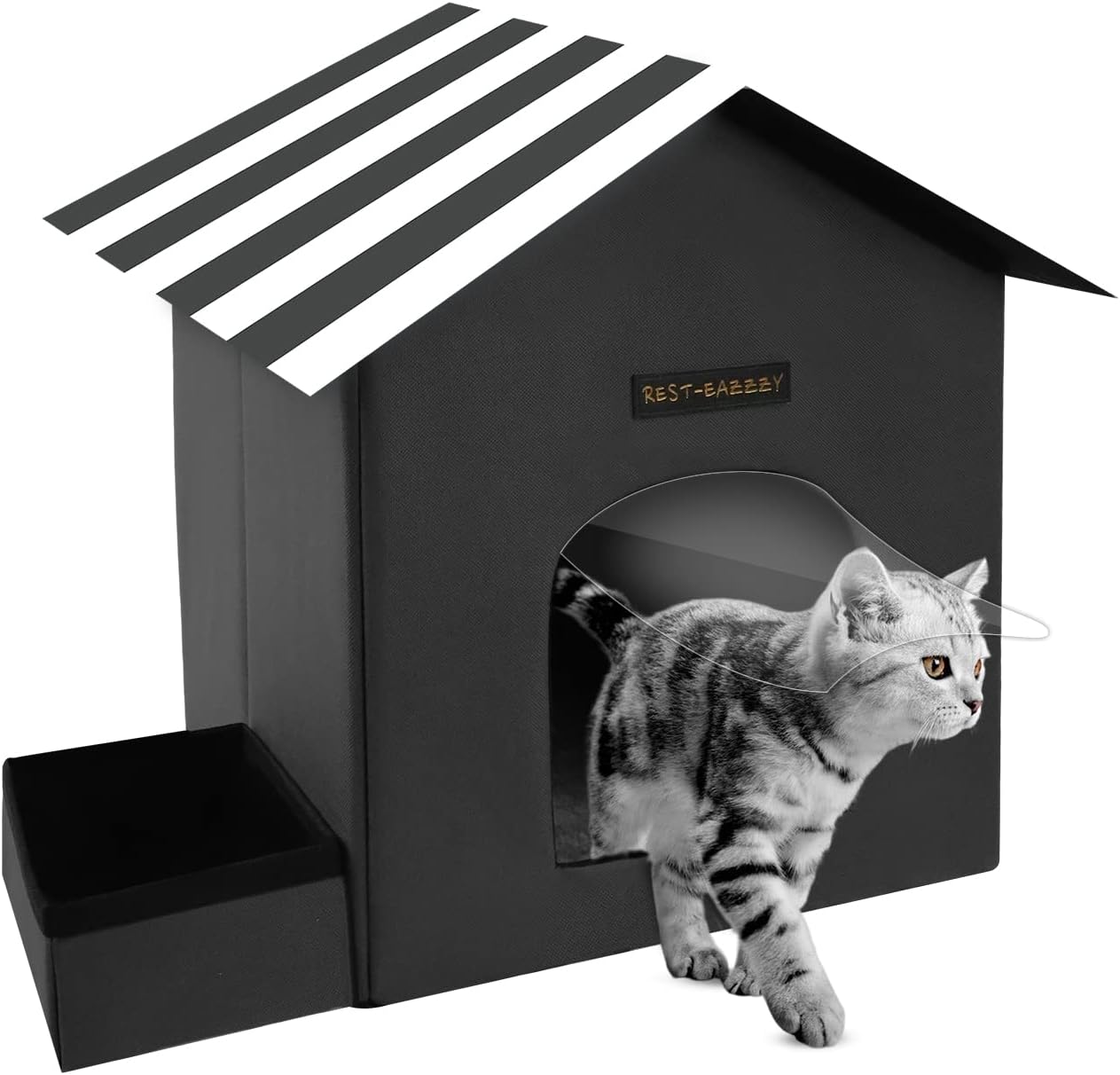 RestEazzzy Outdoor Cat House, Feral Cat House Insulated