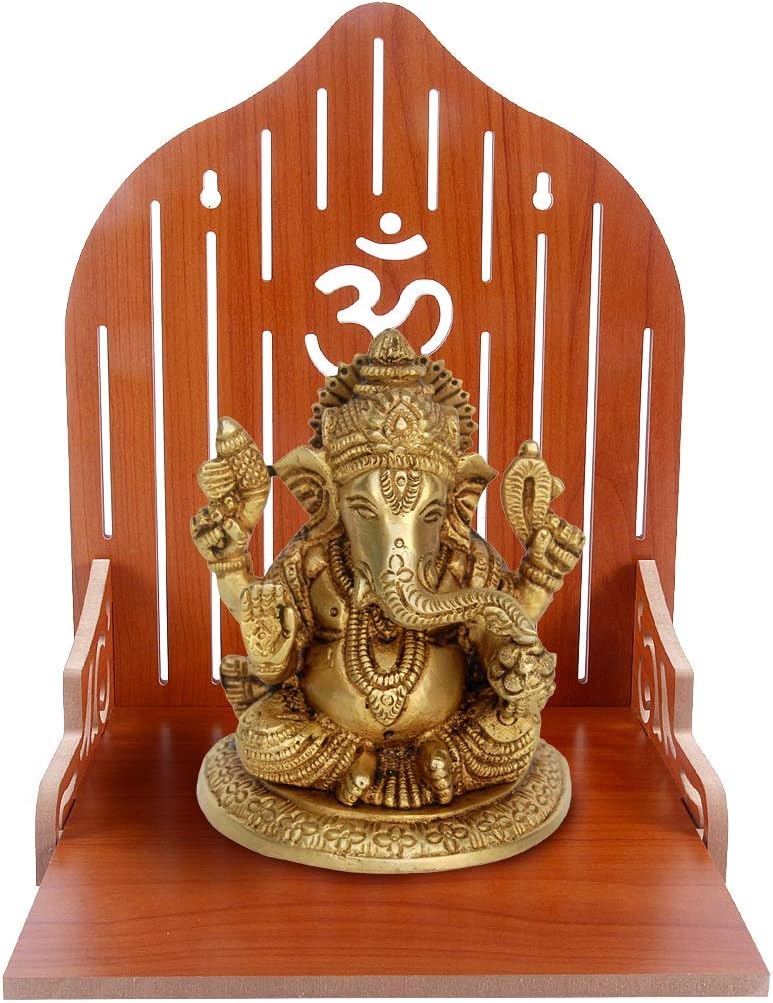 Art and Craft Wooden Home Temple/Pooja Mandir - Handcrafted Decorative Mandap for Home - Itemization Gifts Show Piece