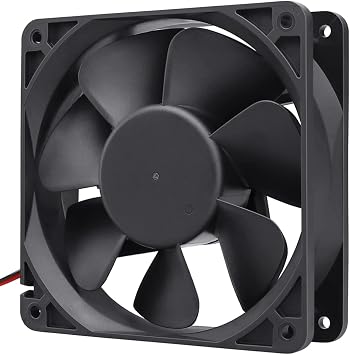 GDSTIME 120mm x 38mm 24V DC Brushless Cooling Fan 2-Pin Dual Ball Bearing | 3000RPM, Powerful Little Fan, 120x120x38mm, 1238, for DIY Ventilation Exhaust Project
