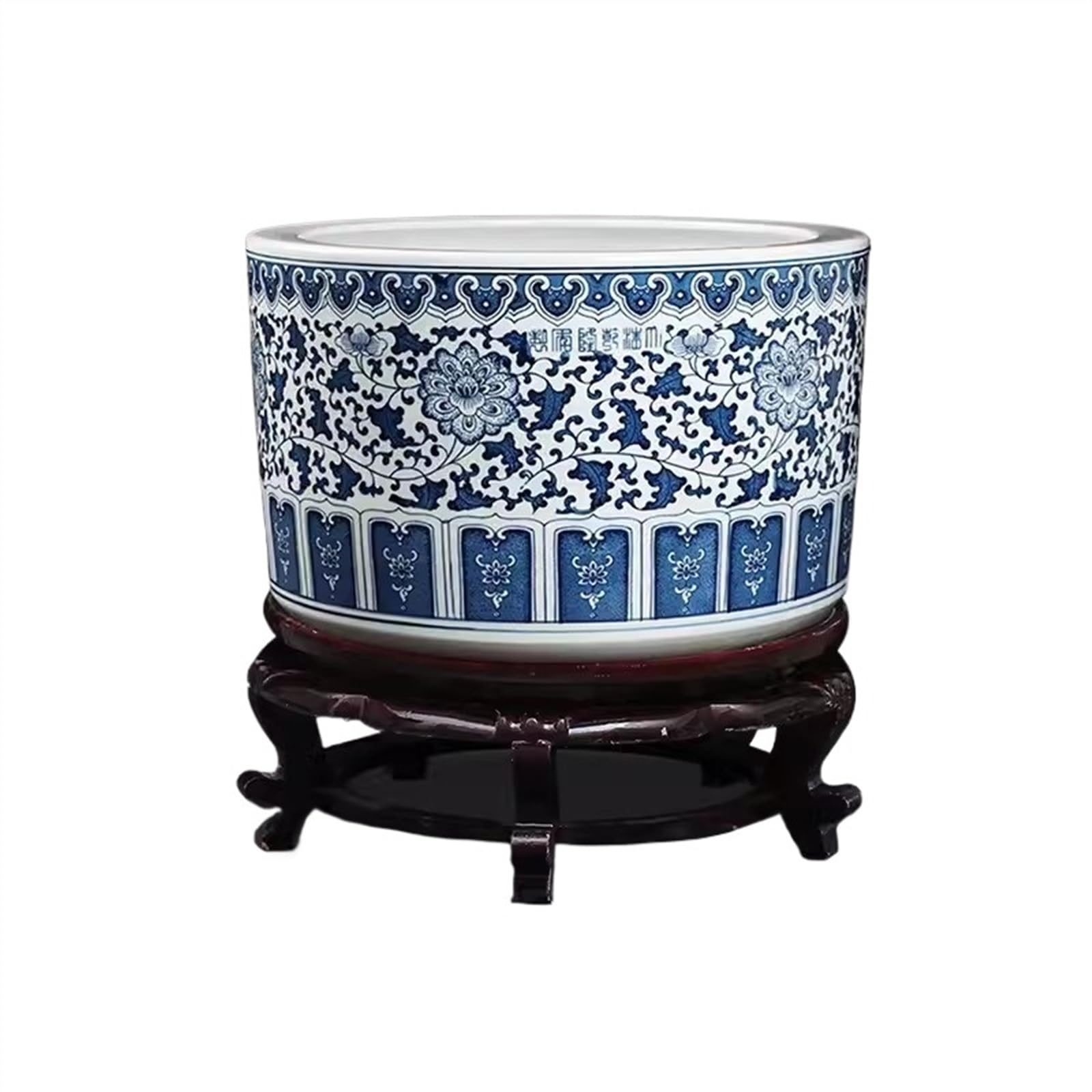 Słodkowodne ryby słodkowodne retro ceramiczny zbiornik na karmę dla żółwi na świeżym powietrzu | Taras ogrodowy Ceramiczny Akwarium Salon Dekoracja Biura (47 x 29 cm)