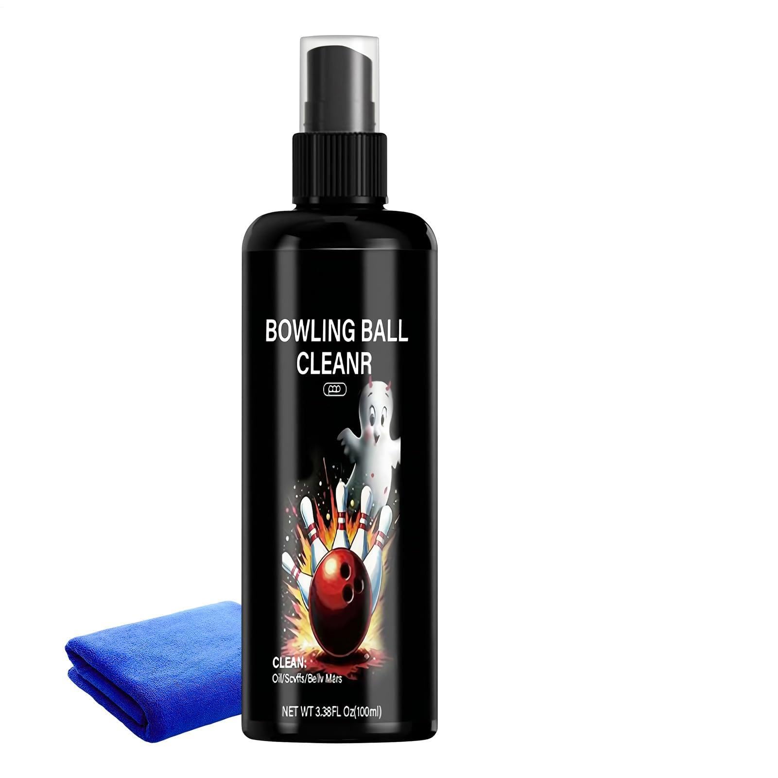 Bowling Ball Cleaner Kit,100ml Sports Gear Care Set with Towel - Bowling Ball Cleaner Spray Kit | for League Play Professional Training Amateur Competitions Home Entertainment