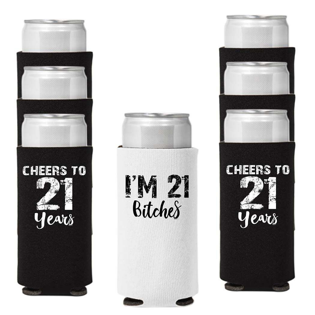 Housse canette 21e anniversaire Veracco isolant thermique boisson