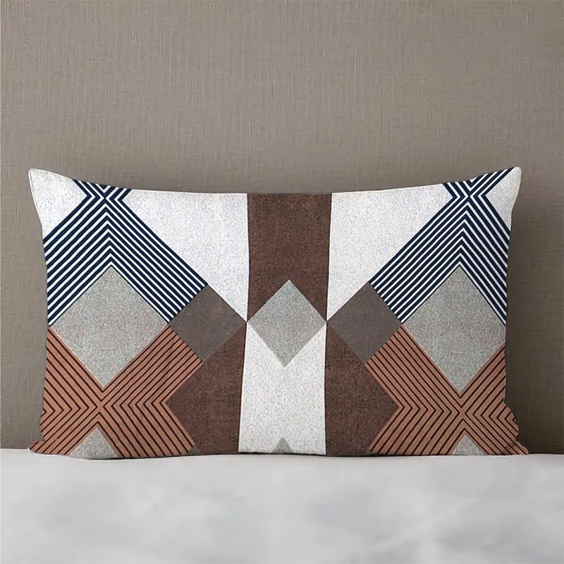 Image of la'amour Cotton Elastic Fitted Bedsheets with 2 King Size Pillow Covers Double Bed with All Around Elastic Supersoft Size - 72 King Sizex78+10 inches Color - Brown White