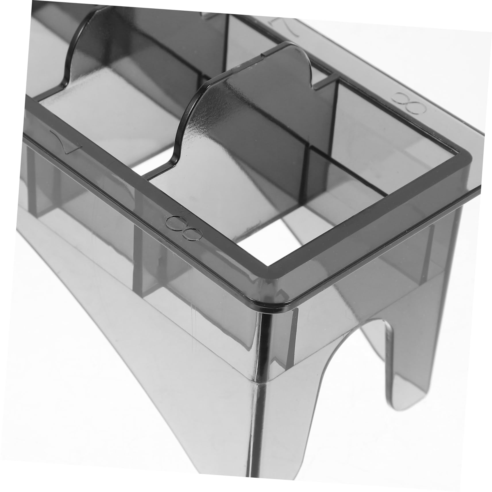 Ipetboom Hair Clipper Comb Storage Box Organizer for Barber Accessories Guide Comb Holder for Hair Styling Tools Transparent Slots