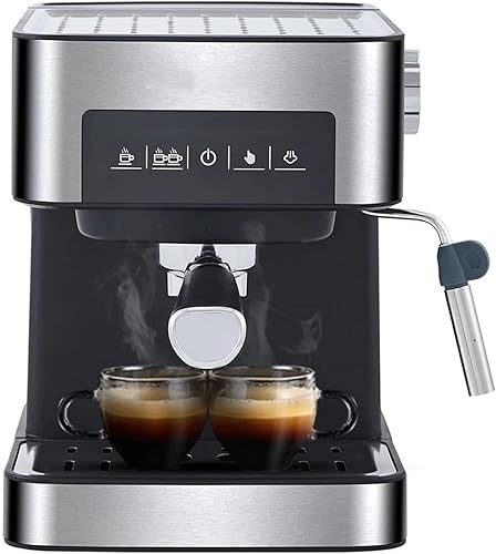 IEASE kfj Máquina de café expreso tipo cafetera con varita espumadora de leche para expreso capuchino café con leche y moca color CM6863 N BCG300
