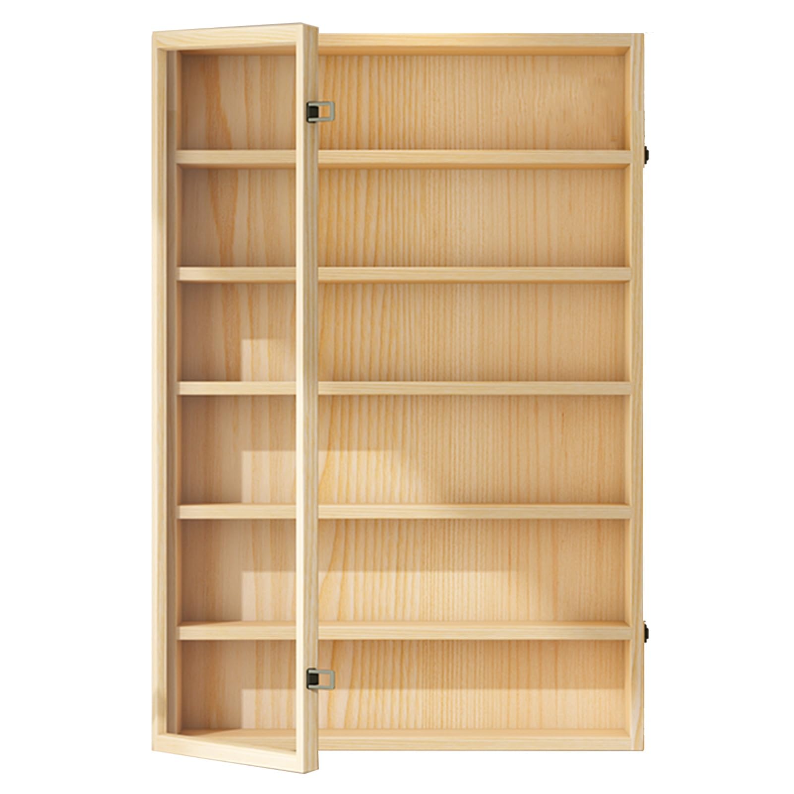 Vetrina in legno a 8 strati per giocattoli da collezione e curiosità, mensola portaoggetti da parete per soggiorno, camera da letto, ufficio e sala giochi (50 x 8 x 66,5 cm)