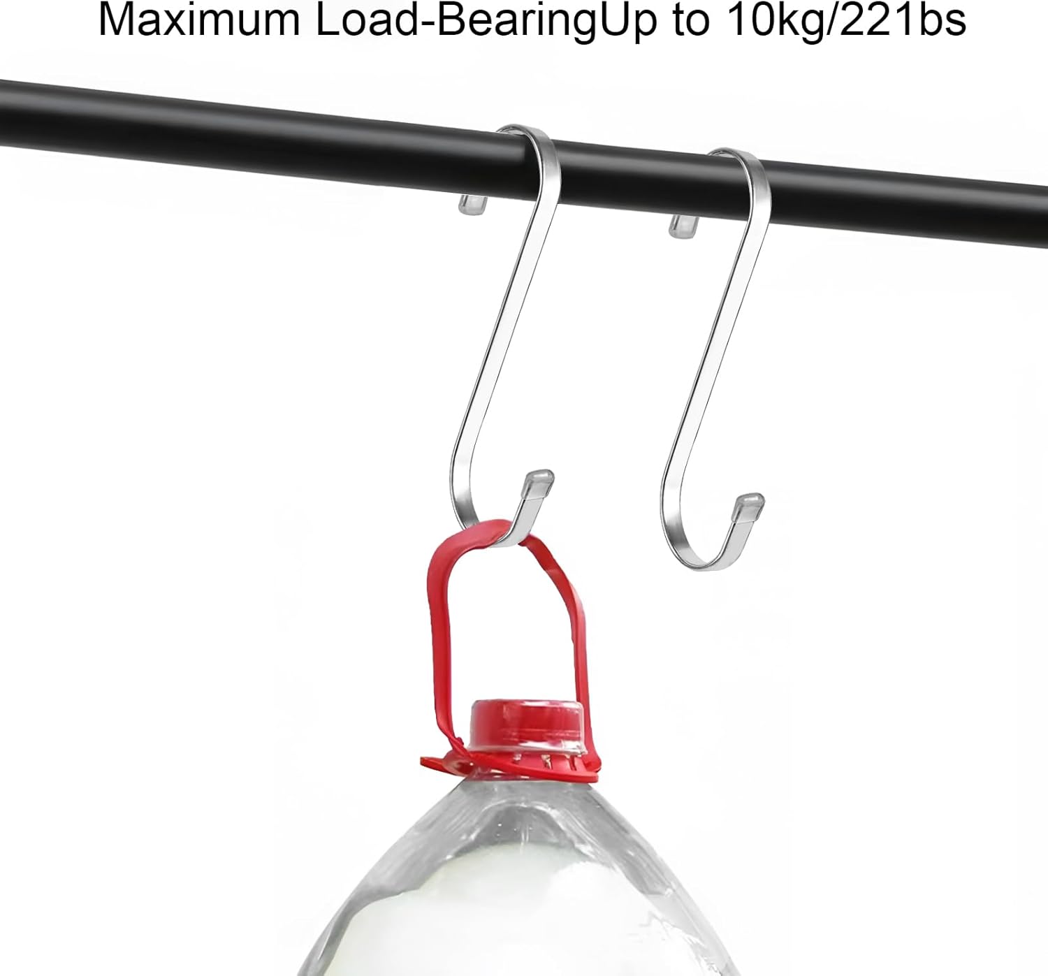 5 Pack Flat S Hooks Stainless Steel Heavy Duty 5.5inch S Hooks for Hanging pots, Pans, Plants, Coffee Mugs, Towels in Kitchen and Bathroom, Coat, Bag, Work Shop, Perfect Rack Hook - Image 4