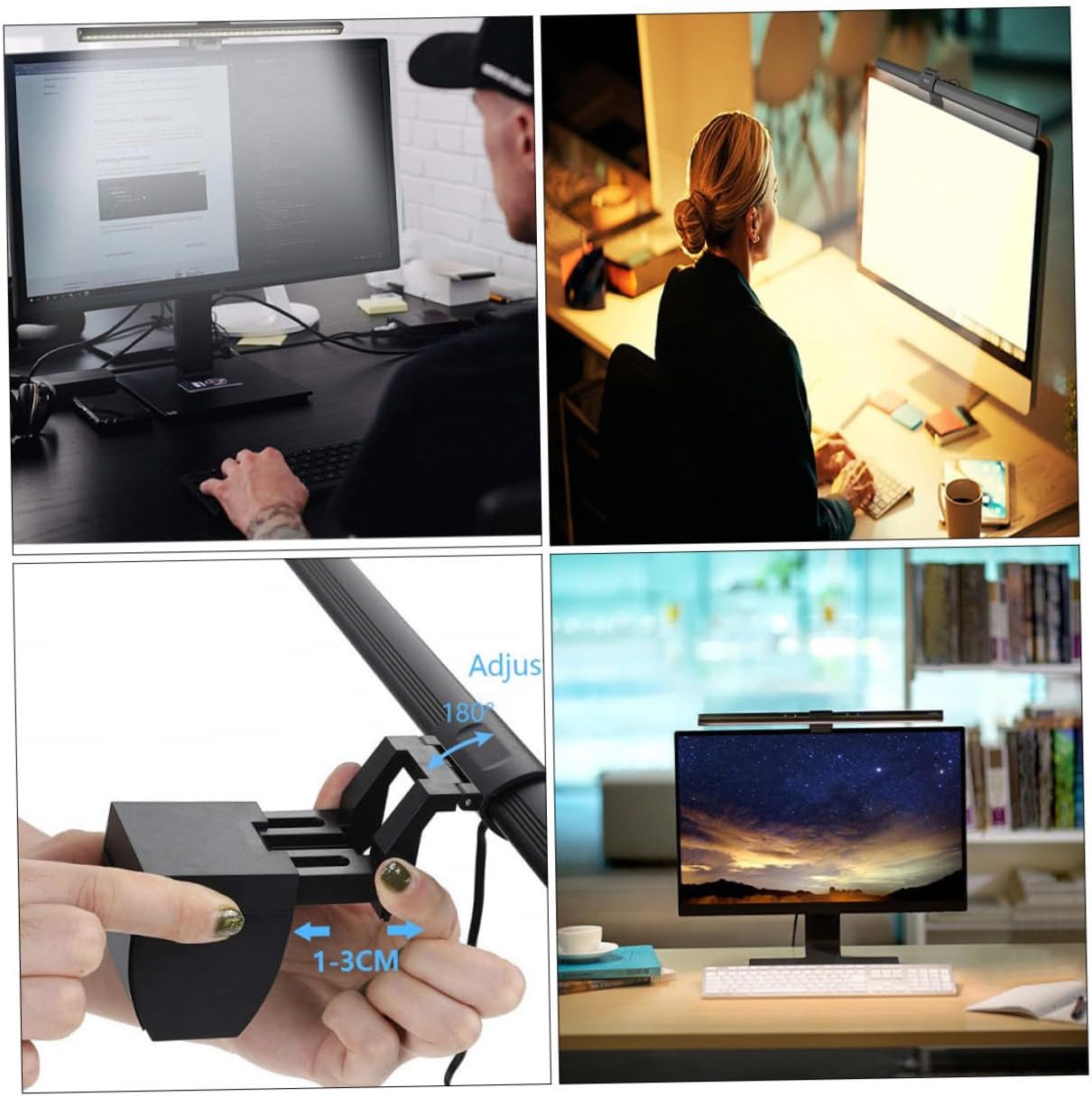 1set USB Monitor Lamp Eye-Caring Led Light Dimmable Screen Light Bar for Home and Office Use Long USB Cable for Easy Setup Portable Design