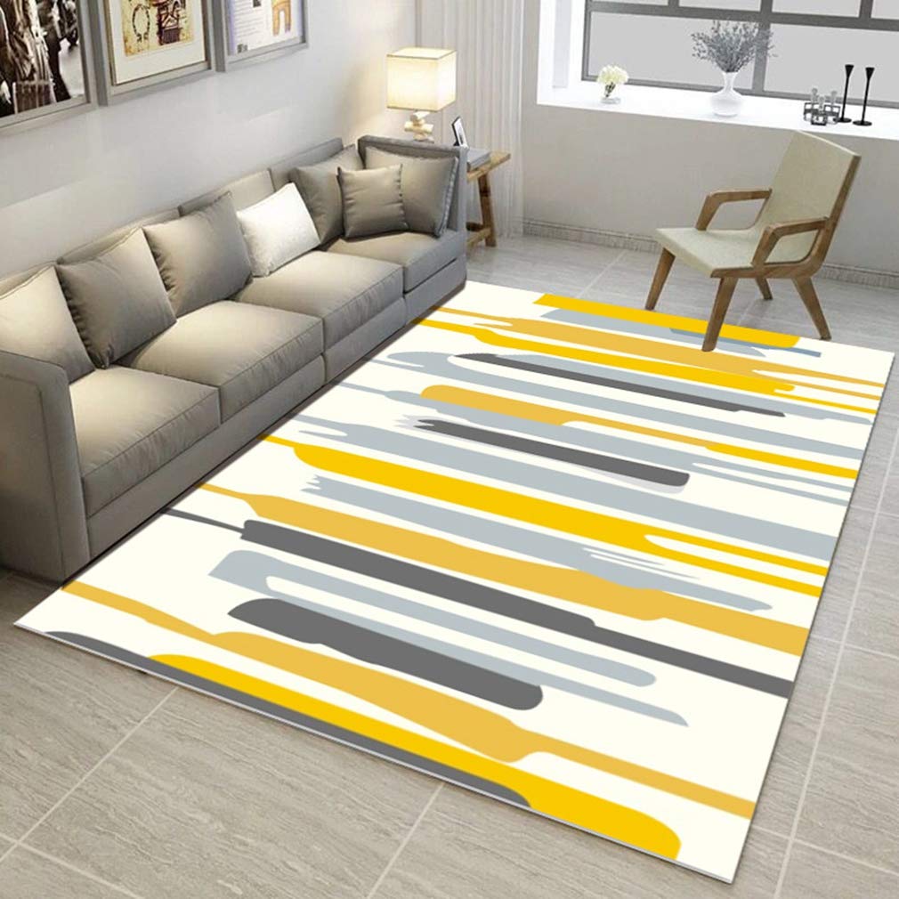 LIKETN Soft Geometric Living Room Area Rugs Rectangular Children Crawling Bedroom Rug Fleece Anti-Slip Fleece Carpets Modern Home Decor Mats Indoor Outdoor Runners Nursery Carpet 6.5' X 13'