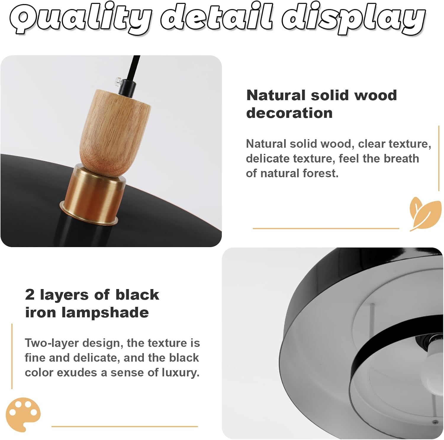 Black Plug-in Pendant Light with On/Off Switch, Mid Century Nordic Metal Hanging Lamp for Kitchen, Living Room, Bedroom, No Hardwire Corded Ceiling Fixture