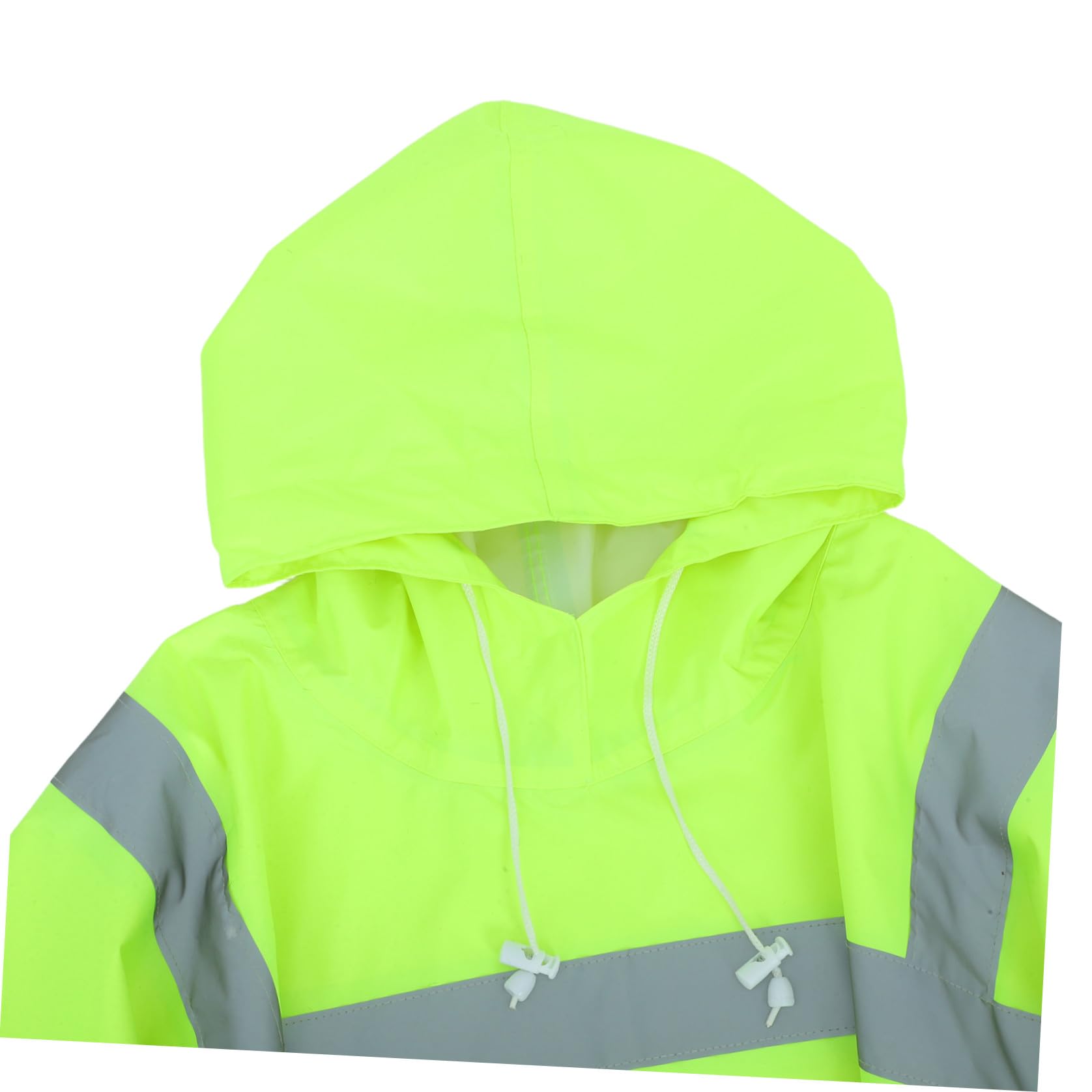 SUPVOX Poncho de Pluie Adulte Réfléchissant avec Capuche et Cordon Ajustable en Polyester Taffetas Pvc pour Camping et Déplacements Quotidiens Haute Visibilité