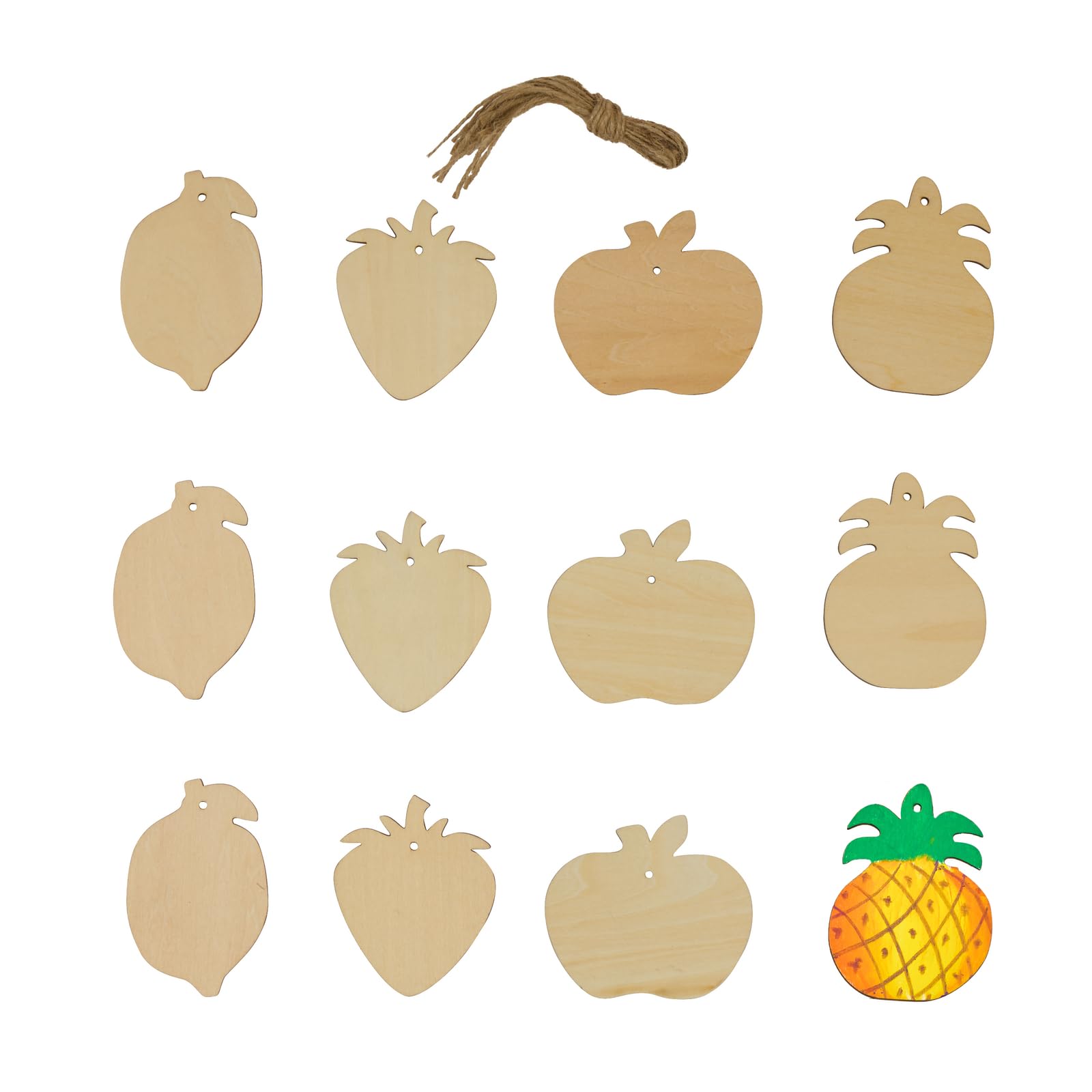 Décorations en bois fruits Colorations à personnaliser pour la fête des mères