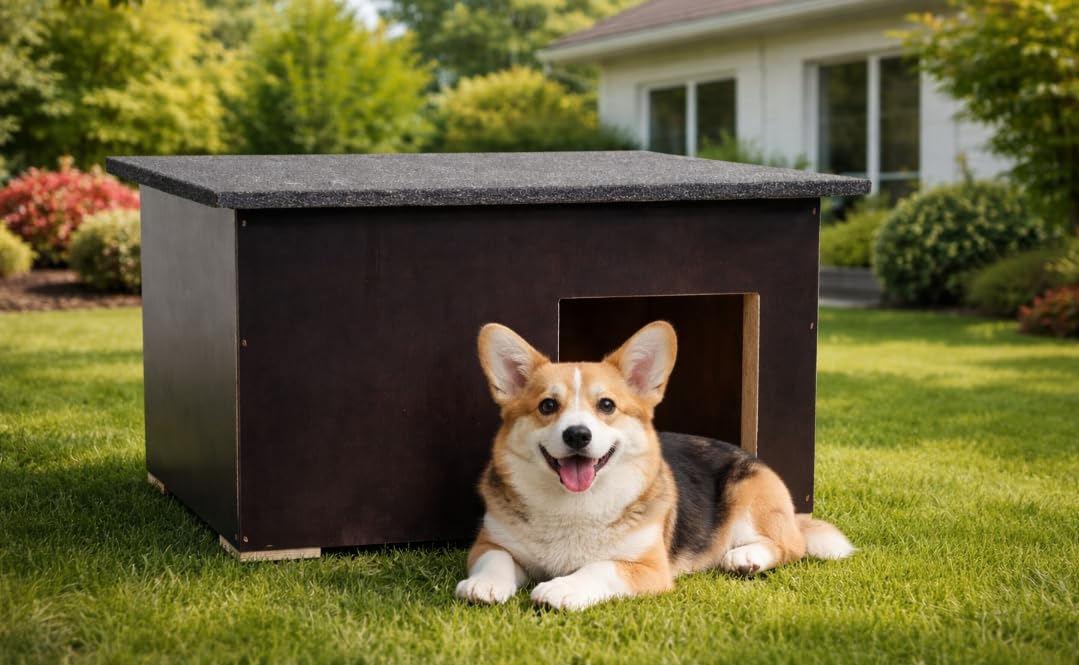 Isolierte Hundehütte/Katzenhütte – komplett montiert – Premium-Qualität