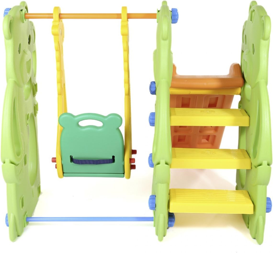 Baby Vivo Toboggan Aire De Jeux Balancoire Pour Enfants Echelle Exterieur Et A L Interieur Jardin Jungle Amazon Fr Bebes Puericulture