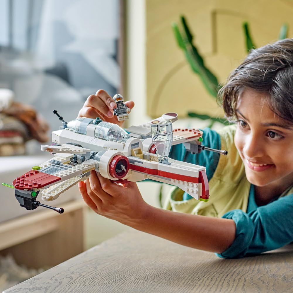 LEGO Star Wars Myśliwiec ARC-170, Zabawka dla Dziecka do Zbudowania dla Fana Filmu Gwiezdne Wojny: Zemsta Sithów, Zestaw ze Statkiem Kosmicznym dla 9-latka, Prezent dla Chłopca i Dziewczynki 75402