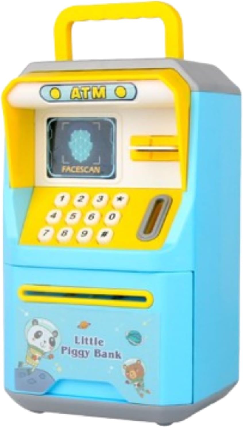 スマート電子貯金箱 ATM式 お札/コイン自動識別 暗証番号ロック 大容量収納 現金管理 貯金箱 子供用~大人用 節約支援 デジタル 金銭管理  かわいい 貯金箱 コイン 電池式 子供用貯金箱 自動車ロールイン 金庫型 暗証番号 紙幣 大容量 お小遣い 開錠 ATM 音楽付き : 点 点 ...