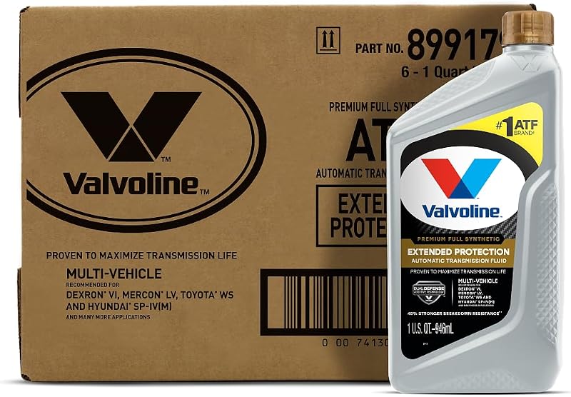 Fluido para Transmissão Automática ATF Sintético Valvoline Extended Protection – Caixa com 6 frascos de 946 mL