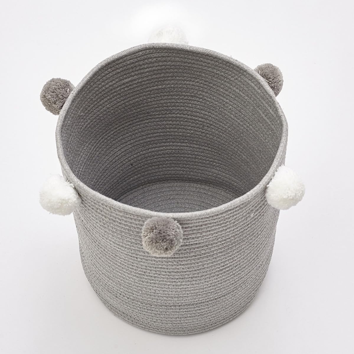 Cesta Redonda de Algodón para Ropa, Gran Capacidad, Diseño Elegante
