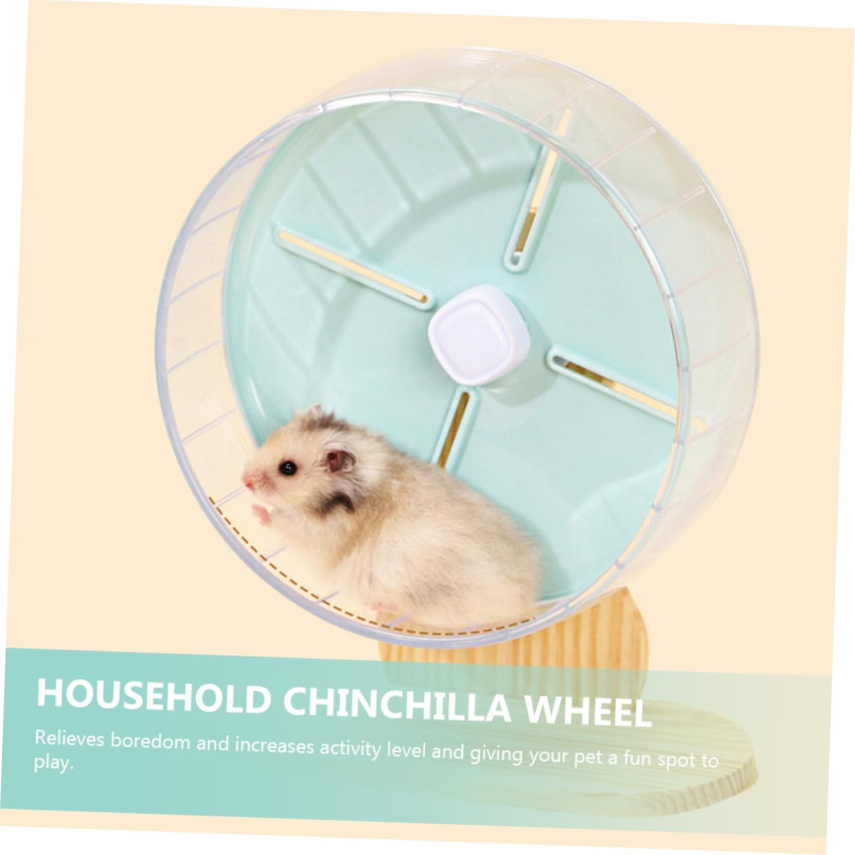 Leises Hamsterrad für Hamster und Igel mit Stabilem Abs Holzgestell 20cm Geräuschloses Laufrad für Kleintiere im Käfig und Haushalt