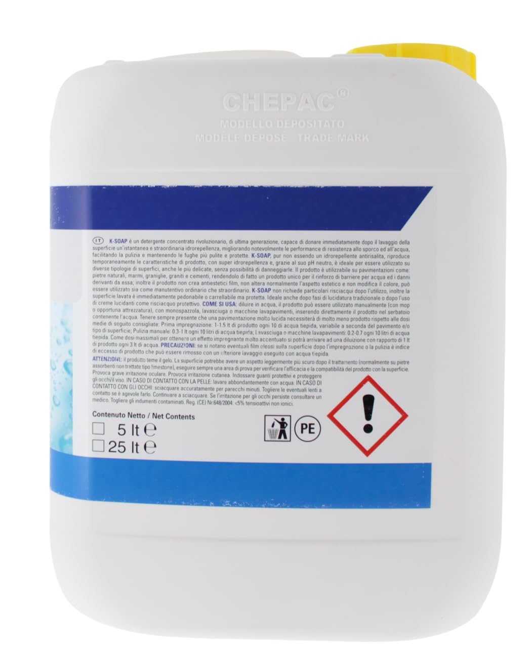 Detergente Idrorepellente K-SOAP Federchemicals LT 5 – Effetto Idrorepellente Immediato, Protezione per Superfici