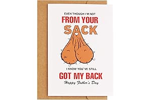 CJ&M Stepdad Card - 'Even Though I'm Not From Your Sack'