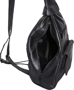 Bellino Leather Mini Backpack, Black